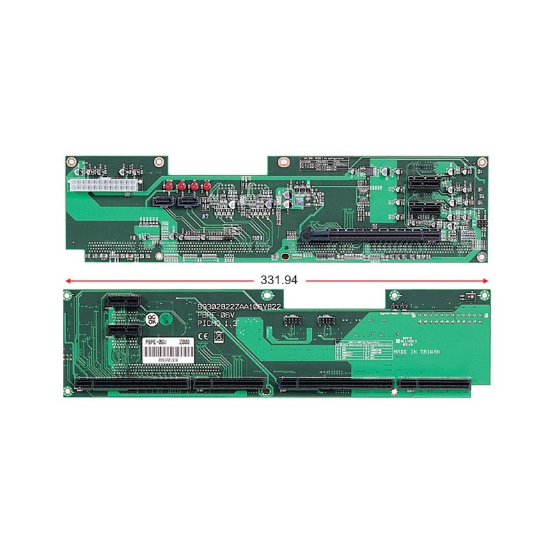 Portwell PBPE-06V Backplane Vertical 6-slot [PCIe x1 (4), PCIe x16 ...