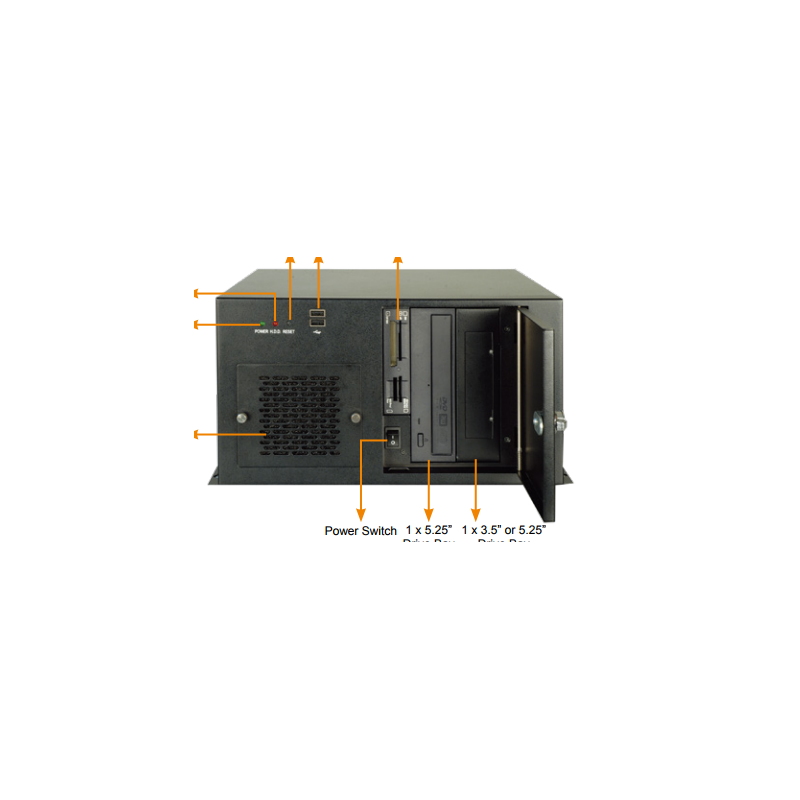 PAC-700G - IEi PAC-700G Half-size Compact Chassis | Cartes CPU emba...