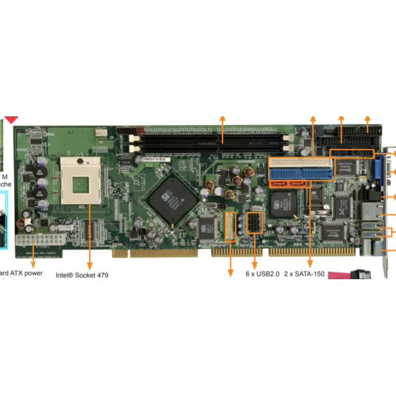 iEi ROCKY-6612-R20 Full Size PICMG 1.0 Embedded CPU Board-Embedded CPU Boards-Embedded CPU Boards