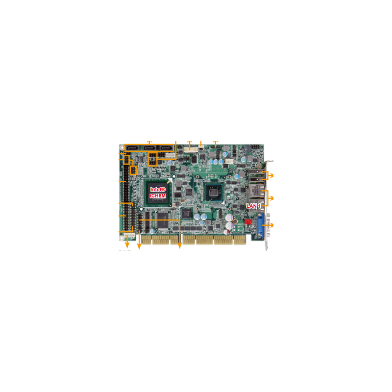 IEI PCISA-PV-D4251/N4551/D5251 Half-Size Atom CPU Board